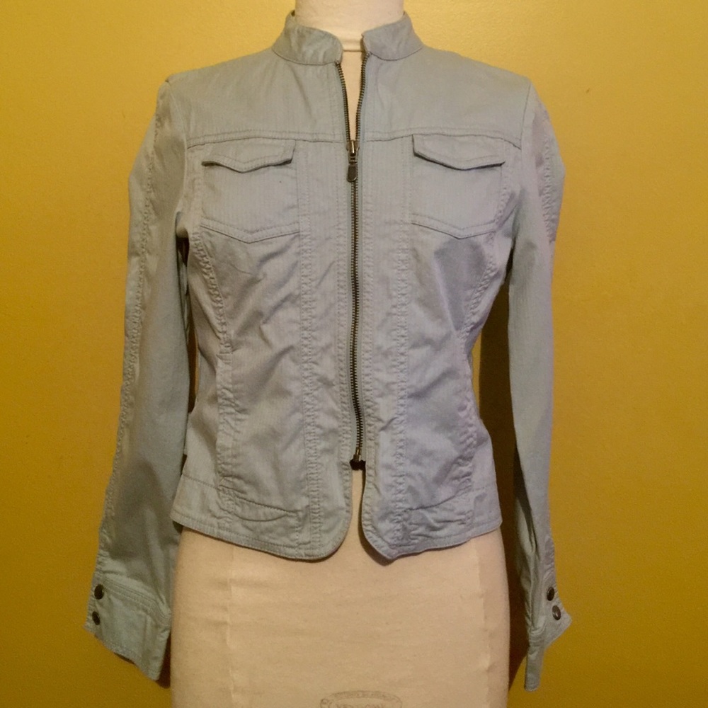 Cabi Structured Stretch Zip Front Jacket Size Med - image 2
